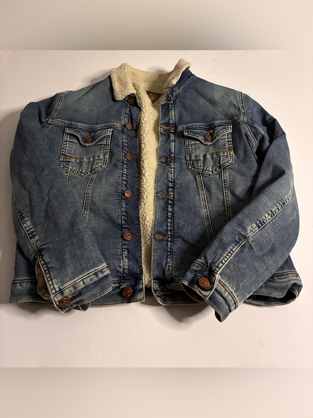 Meltin' Pot Sherpa-Lined Denim Trucker Jacket